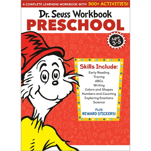 Dr. Seuss Workbook: Preschool: 300+ Fun Activities with Stickers and More! (Alphabet, Abcs, Tracing, Early Reading, Colors and Shapes, Numbers, Counti