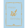 Happy 1st Birthday Guest Book (Hardcover): First birthday Guest book, party and birthday celebrations decor, memory book,1st birthday, baby shower, ha