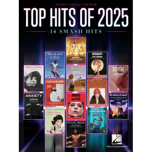 Top Hits of 2025: 14 Smash Hits Arranged for Piano, Voice, and Guitar with Full Lyrics