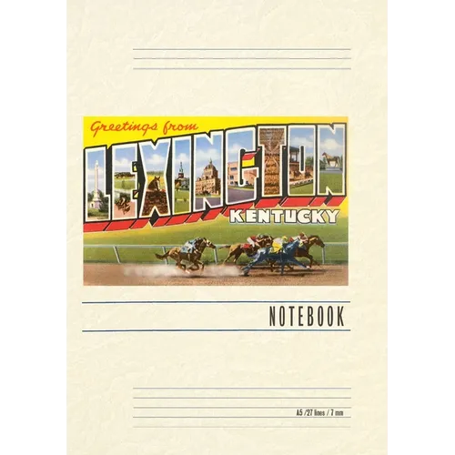 Vintage Lined Notebook Greetings from Lexington, Kentucky