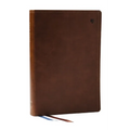 Net Bible, Large Print Thinline with Cross References, Brown Leathersoft, Comfort Print, (Thumb Indexed)