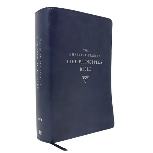 Niv, Charles F. Stanley Life Principles Bible, 2nd Edition, Leathersoft, Blue, Thumb Indexed, Comfort Print: Holy Bible, New International Version