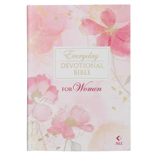 NLT Holy Bible Everyday Devotional Bible for Women New Living Translation, Pink Printed Floral
