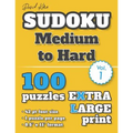 David Karn Sudoku - Medium to Hard Vol 1: 100 Puzzles, Extra Large Print, 42 pt font size, 1 puzzle per page