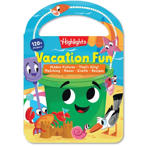 Vacation Fun: Kids Travel Activity Book for Ages 36 with Over 120 Stickers, Puzzles, Crafts and Games for Road Trips, Vacations and Travel