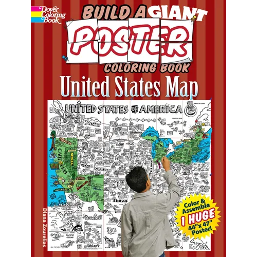Build a Giant Poster Coloring Book -- United States Map