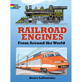 Railroad Engines from Around the World Coloring Book