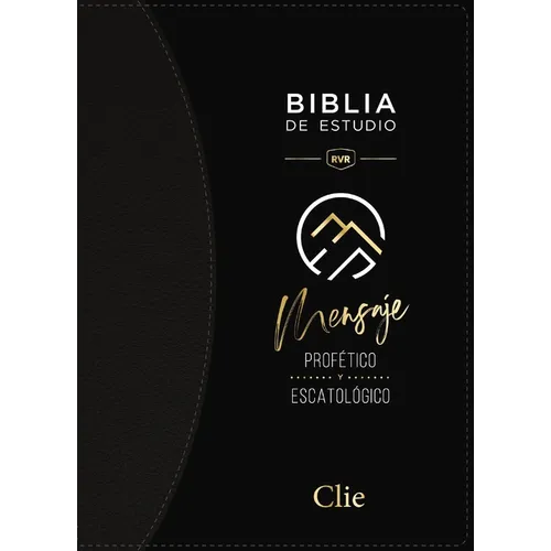 Rvr, Biblia de Estudio del Mensaje Profético Y Escatológico, Negro, Interior a DOS Colores, Con Índice