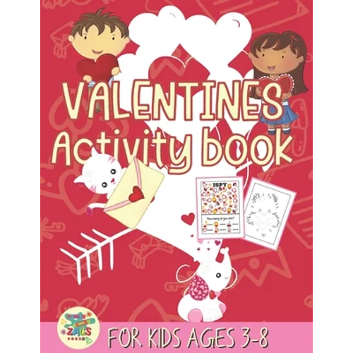 valentines activity book for kids ages 3-8: happy valentines day activity gift for kids ages 3 and up.