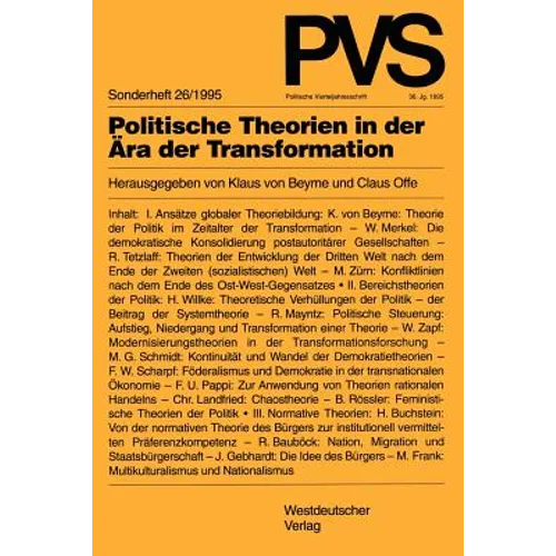 Politische Theorien in Der Ära Der Transformation