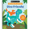 Brain Games - Sticker by Letter: Dino Friends!: Includes 1 Foil Sticker Sheet to Complete Each Image!