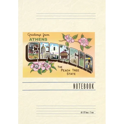 Vintage Lined Notebook Greetings from Athens