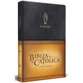 La Biblia Católica: Tamaño Grande, Edición Letra Grande Piel Negra, Con Virgen de Guadalupe / Catholic Leather Bible. Large Size, Large Print, Color B