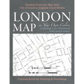 London Map in Your Own Colors - Coloring City Notebook with Street Index - Detailed Grayscale Map Atlas City of London, England, Great Britain Colorin