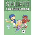 Sports Coloring Book: For Kids Baseball, Football, Hockey, Soccer & Tennis Large Print