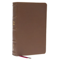 KJV Holy Bible: Large Print Single-Column with 43,000 End-Of-Verse Cross References, Brown Genuine Leather, Personal Size, Red Letter, Comfort Print: