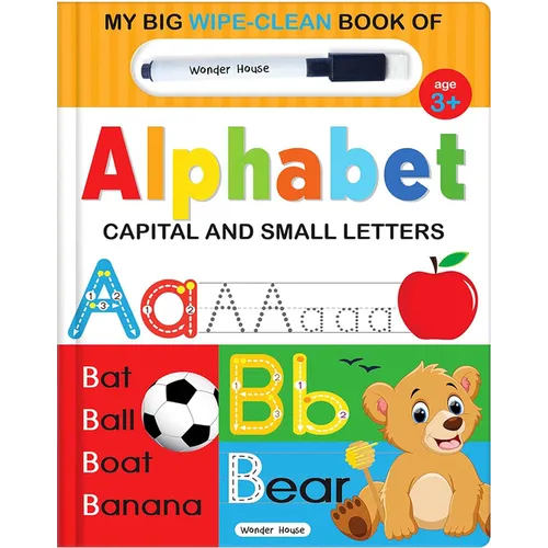 My Big Wipe and Clean Book of Alphabet for Kids: Capital and Small Letters