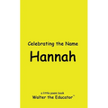 Celebrating the Name Hannah