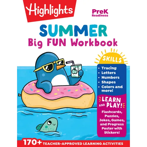 Summer Big Fun Workbook Preschool Readiness: Summer Preschool Learning Activity Book with Letter Tracing, Writing Practice and More for Kids Ages 3-5