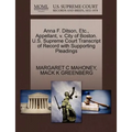Anna F. Ditson, Etc., Appellant, V. City of Boston. U.S. Supreme Court Transcript of Record with Supporting Pleadings
