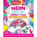Neon Super Cute Puzzle and Play: Plus-Plus Building Blocks and Hidden Pictures Puzzle Sticker Book Set for Kids 5-9, Create and Personalize with Cute