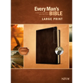 Every Man's Bible Niv, Large Print, Deluxe Explorer Edition (Leatherlike, Rustic Brown, Indexed)