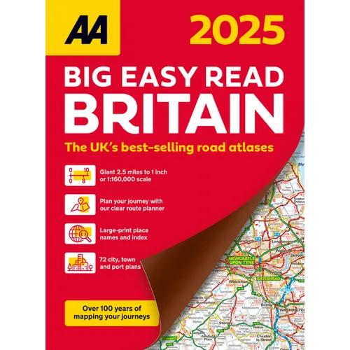 AA Big Easy Read Atlas Britain 2025 Paperback