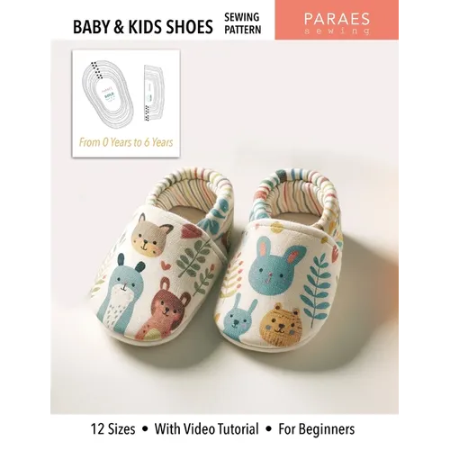 Baby & Kids Sewing Pattern: 12 Sizes - With Video Tutorial - For Beginners