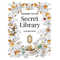 Journey to the Secret Library Coloring Book: Enjoy a Fantastical World of Beautiful Plants, Flowers, and Book Loving Animals (30 double page spread co