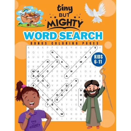 Tiny But Mighty Bible Activity Book For Kids: 100+ Christian Word Searches and Coloring Pages, Ages 6 to 11
