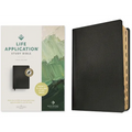 NLT Life Application Study Bible, Third Edition (Genuine Leather, Black, Indexed, Red Letter)