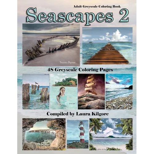 Seascapes 2: 48-Page Coloring Book in Greyscale for Adults. This theme book is about sea landscapes. If you like to color water and