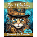 Zen Whiskers: Steampunk Cat Mandalas