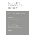 Modern Language Review (109: 3) July 2014