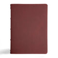 CSB Verse-By-Verse Reference Bible, Holman Handcrafted Collection, Marbled Burgundy Premium Calfskin