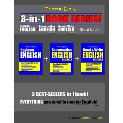 Preston Lee's 3-in-1 Book Series! Beginner English, Conversation English & Read & Write English Lesson 1 - 40 Global Edition