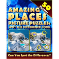 Amazing Places Picture Puzzles: Spot the Difference Book (50 Puzzles): Can You Spot All the Differences with this find and seek activity book?