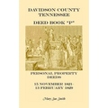 Davidson County Tennessee Deed Book P: Personal Property Deeds, 15 Nov. 1821-13 Feb. 1829