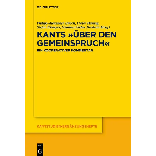 Kants "Über Den Gemeinspruch": Ein Kooperativer Kommentar