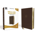 Rvr60, Biblia del Ministro, Letra Gigante, Leathersoft, Café, Palabras de Jesús En Rojo, Comfort Print