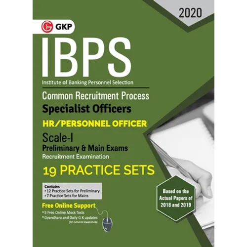 Ibps 2020: Specialist Officers - HR/Personnel Officer Scale I (Preliminary & Mains)- 19 Practice Sets