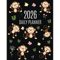 Monkey Planner 2026: Cute Year Organizer with Adorable Apes For an Easy Overview of All Your Appointments! Jungle Animal Scheduler: January-December (