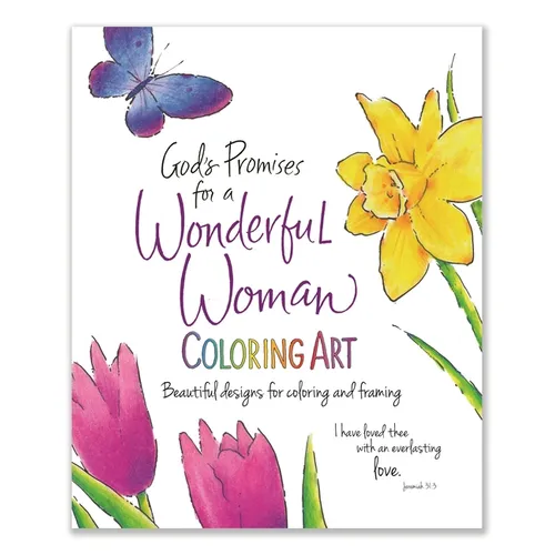 God's Promises for a Wonderful Woman Coloring Art