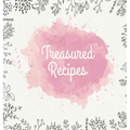 Treasured Recipes: Casebound Family Recipe Organizer / Square Format / My Favorite Recipe Notebook