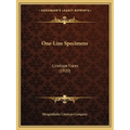 One-Line Specimens: Linotype Faces (1920)