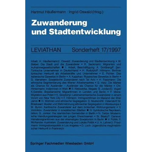 Zuwanderung Und Stadtentwicklung