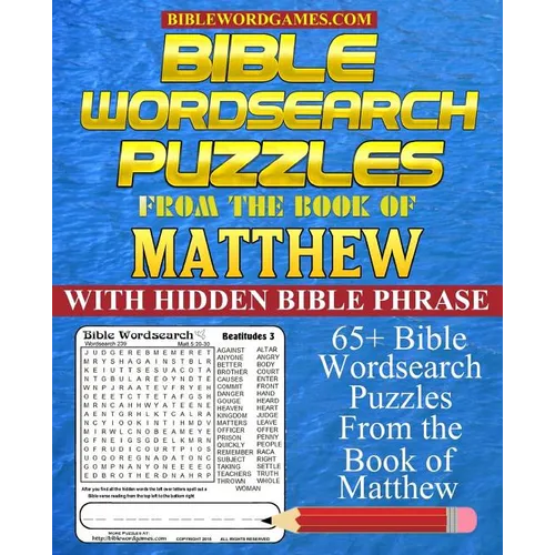 Bible Wordsearch Puzzles from the Book of Matthew: 65+ Bible word search puzzles with hidden Bible verse
