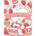 Sketchbook: 120 Blank Pages w/ mini Kawaii character (Sketchbook for Kids)