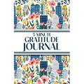 5-Minute Gratitude Journal (Blue Cityscape with Pink Wildflowers): 6"x9" Guided Gratitude Journal with Five 1-Minute Daily Prompts, Motivational Quote