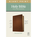 NLT Personal Size Giant Print Bible, Filament Enabled Edition (Genuine Leather, Brown)